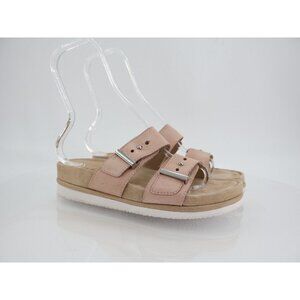 Earth Women's Canyon Ruby Sandal Size 7 Low Wedge Slide Blush Straps Buckle